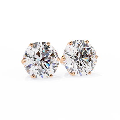 BRILLIANT: 2.57 ct Round Lab Diamond Studs – Ethical, Timeless Design