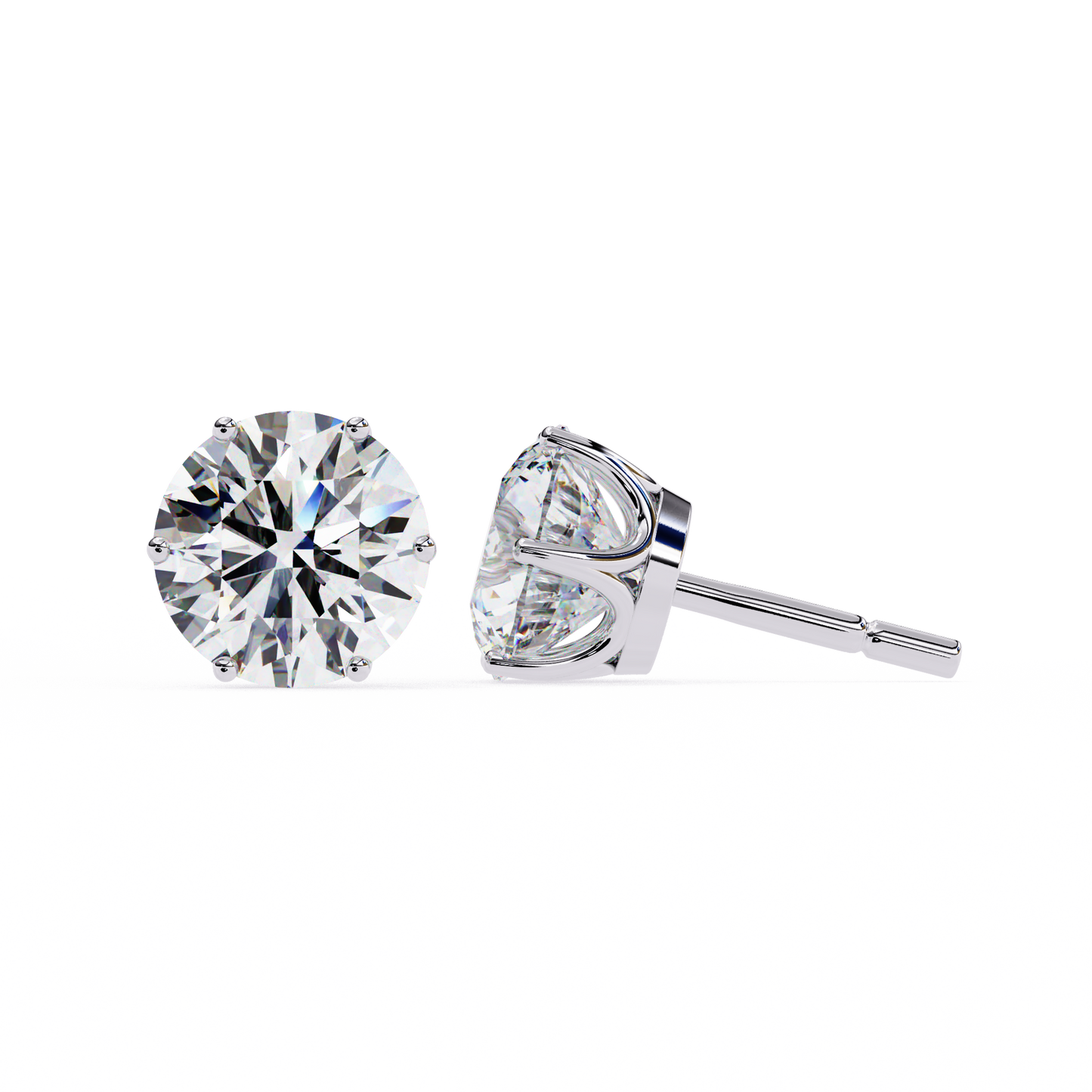 BRILLIANT: 2.57 ct Round Lab Diamond Studs – Ethical, Timeless Design