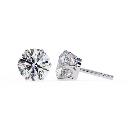BRILLIANT: 2.57 ct Round Lab Diamond Studs – Ethical, Timeless Design