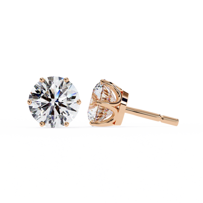BRILLIANT: 2.57 ct Round Lab Diamond Studs – Ethical, Timeless Design