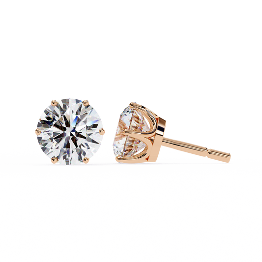 BRILLIANT: 2.57 ct Round Lab Diamond Studs – Ethical, Timeless Design