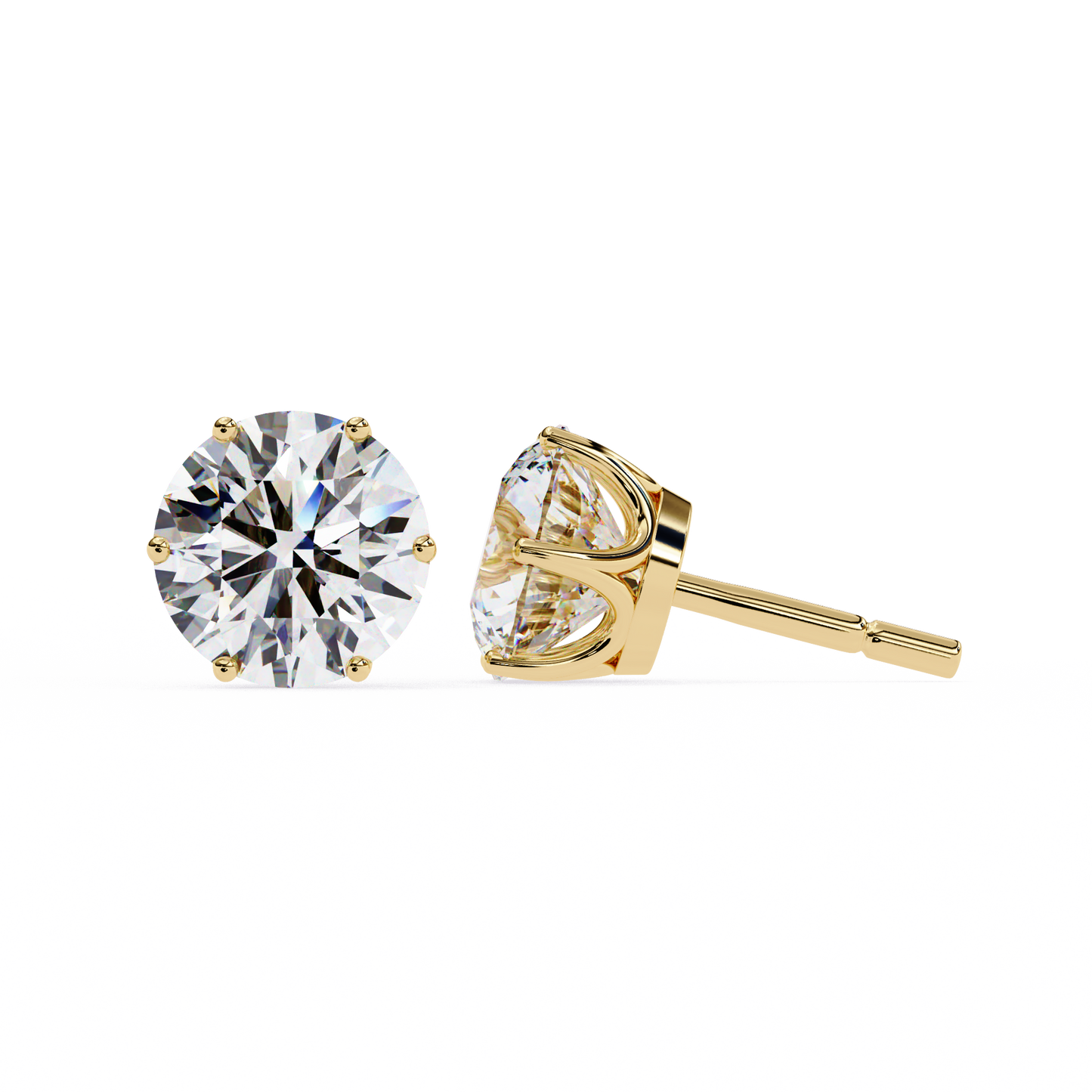 BRILLIANT: 2.57 ct Round Lab Diamond Studs – Ethical, Timeless Design
