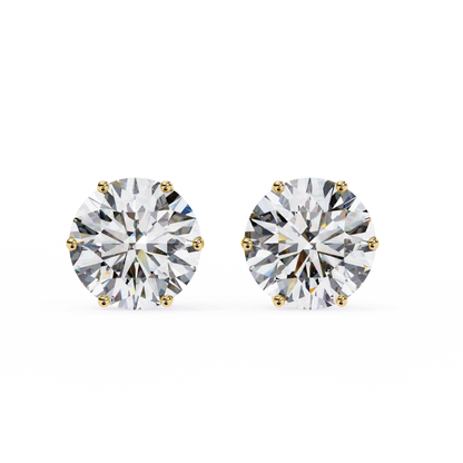 BRILLIANT: 2.57 ct Round Lab Diamond Studs – Ethical, Timeless Design