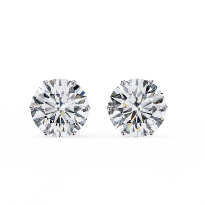 BRILLIANT: 2.57 ct Round Lab Diamond Studs – Ethical, Timeless Design