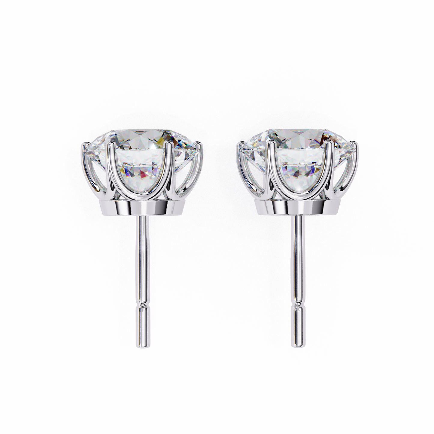 BRILLIANT: 2.57 ct Round Lab Diamond Studs – Ethical, Timeless Design