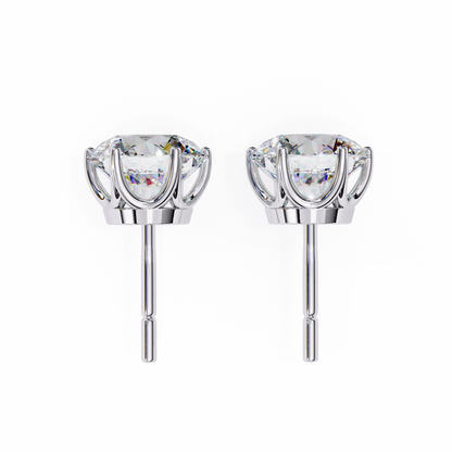 BRILLIANT: 2.57 ct Round Lab Diamond Studs – Ethical, Timeless Design
