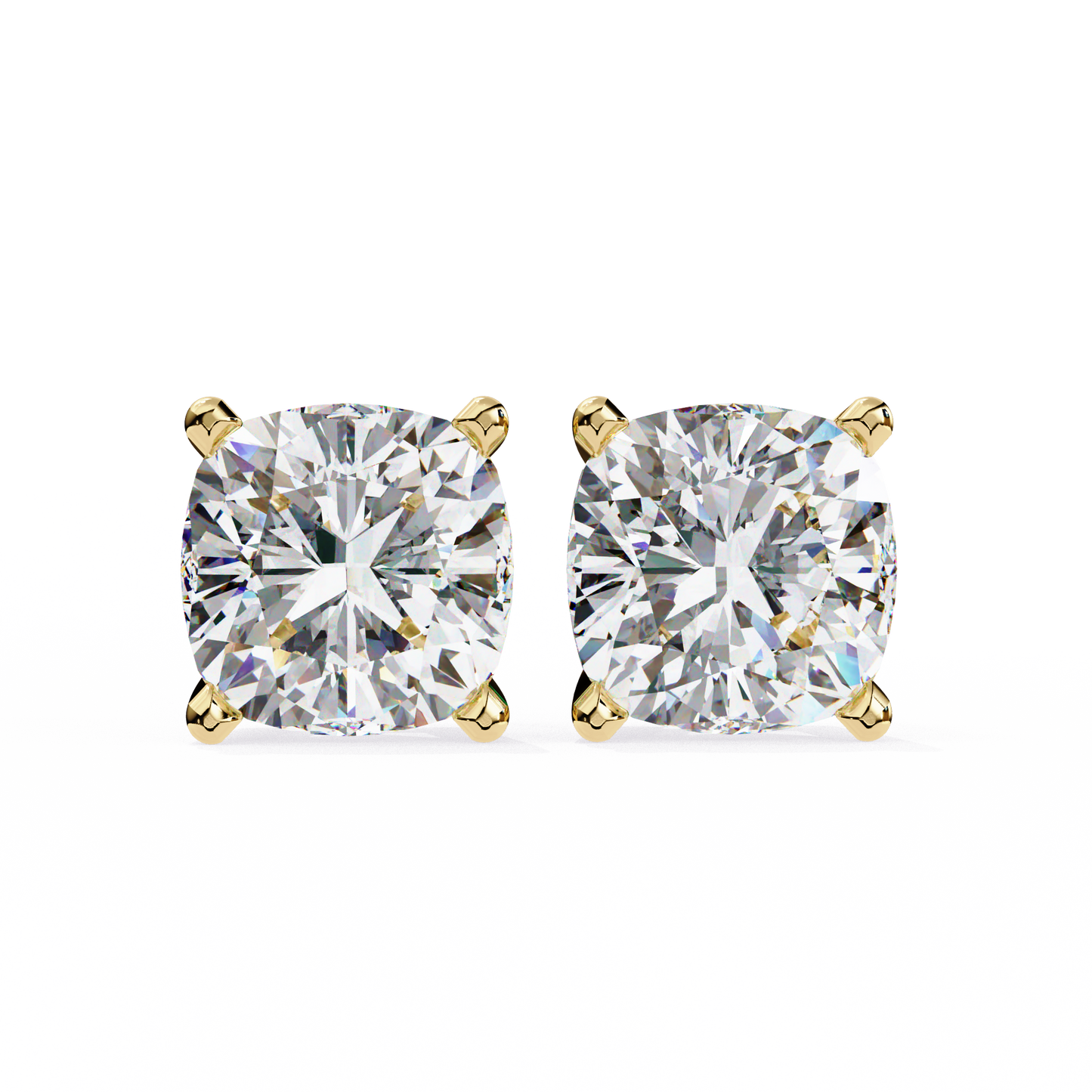 Dazzling Cushion Cut Lab Diamond Studs-2.33 CT
