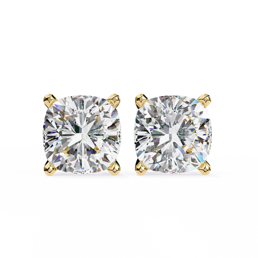 Dazzling Cushion Cut Lab Diamond Studs-2.33 CT