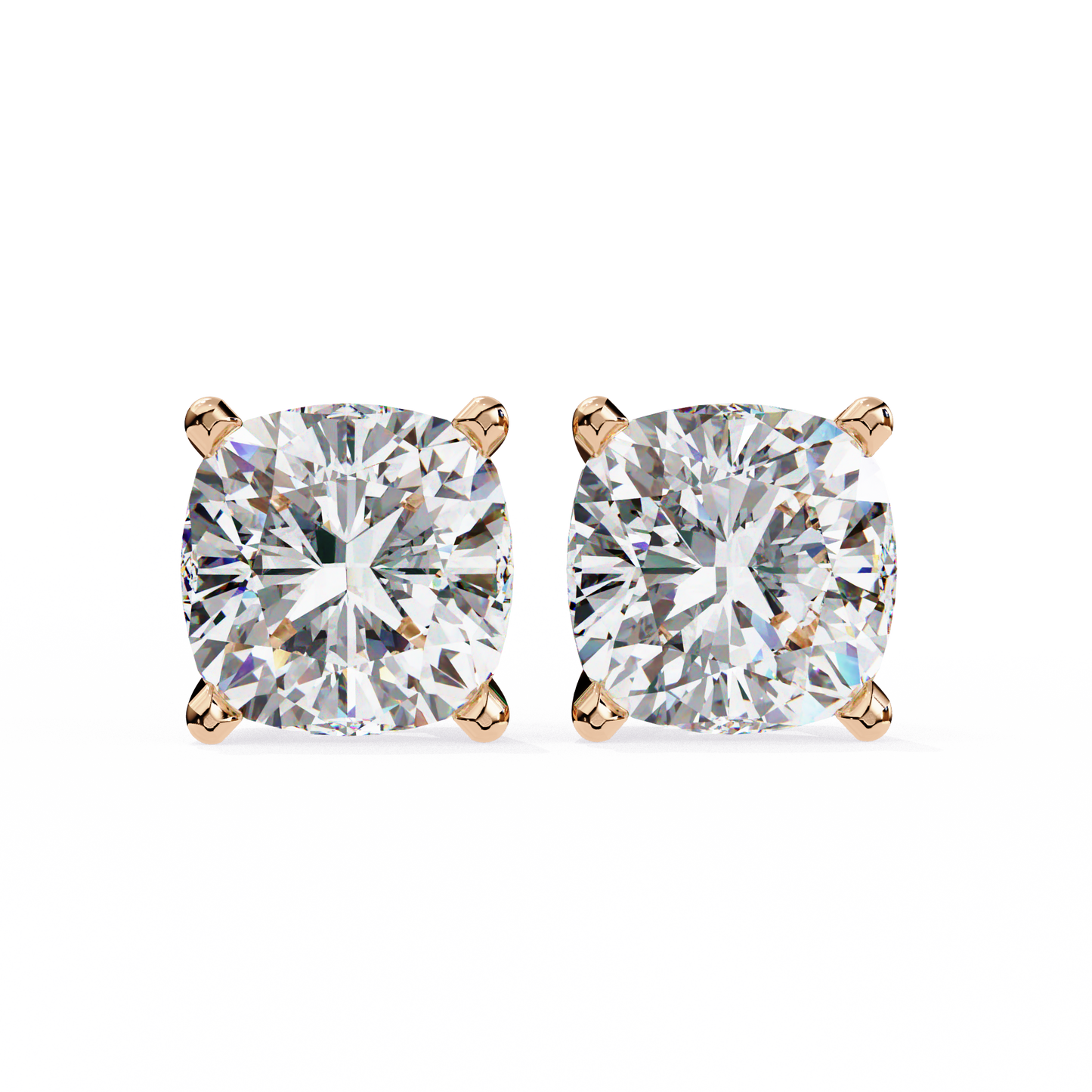 Dazzling Cushion Cut Lab Diamond Studs-2.33 CT