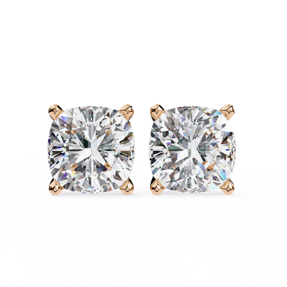 Dazzling Cushion Cut Lab Diamond Studs-2.33 CT