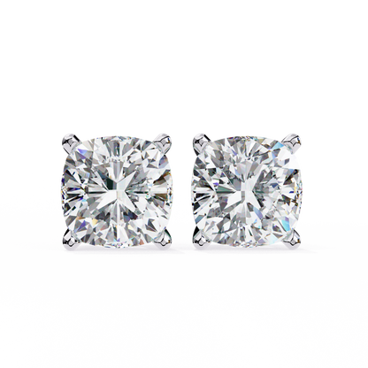 Dazzling Cushion Cut Lab Diamond Studs-2.33 CT