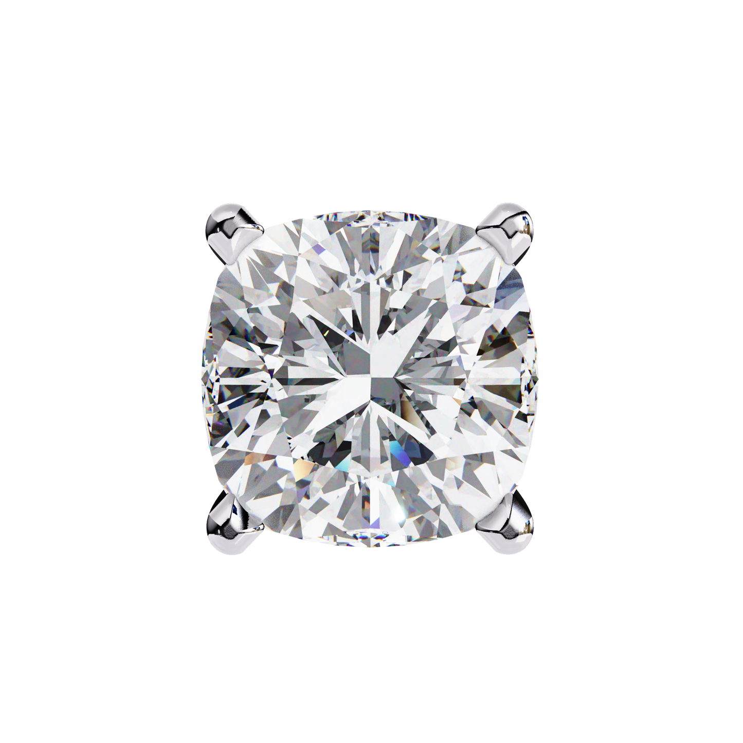 Dazzling Cushion Cut Lab Diamond Studs-2.33 CT