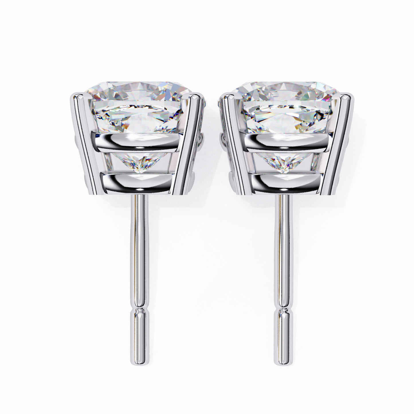 Dazzling Cushion Cut Lab Diamond Studs-2.33 CT