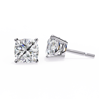 Dazzling Cushion Cut Lab Diamond Studs-2.33 CT