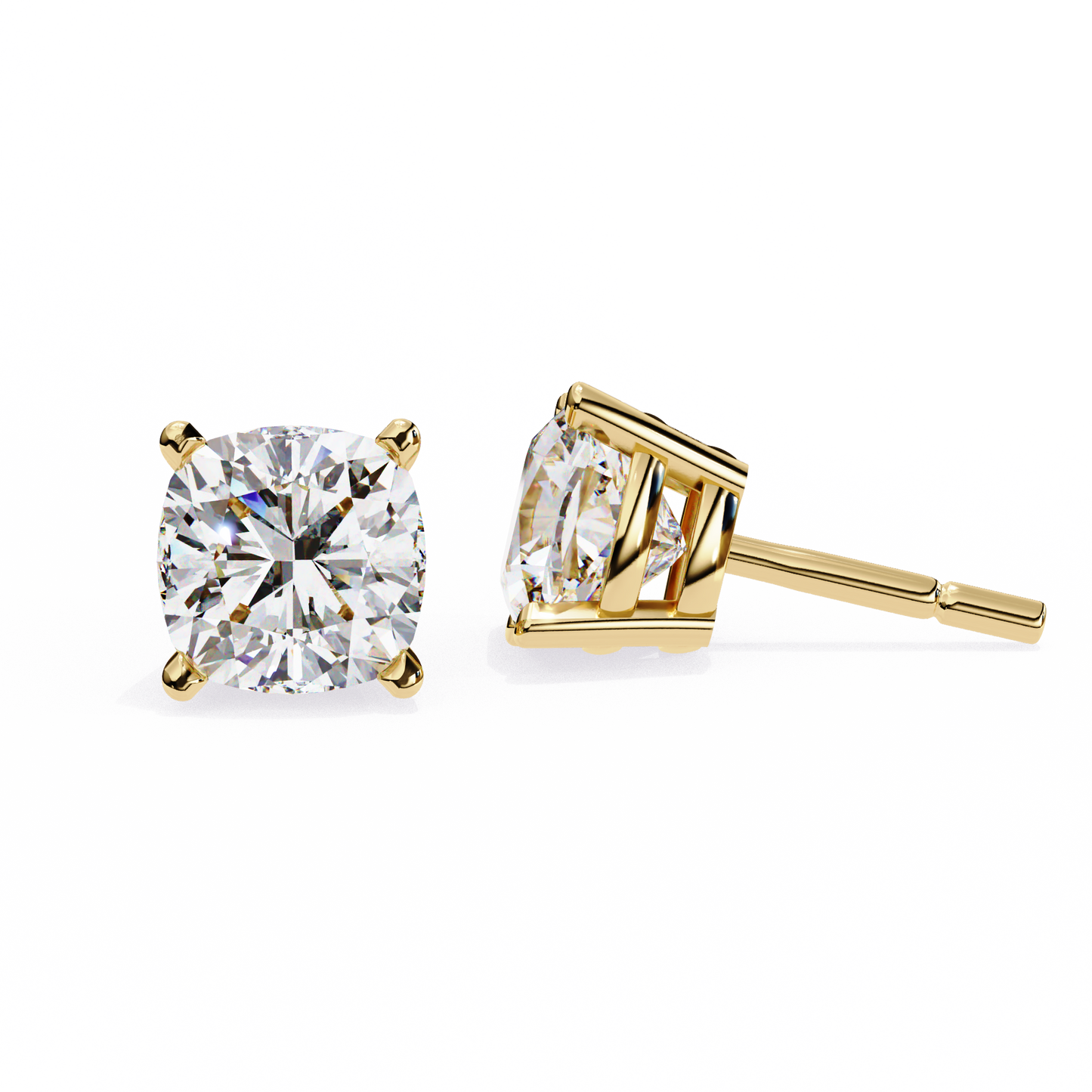 Dazzling Cushion Cut Lab Diamond Studs-2.33 CT