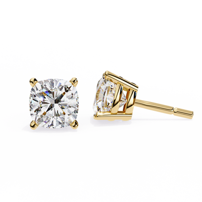 Dazzling Cushion Cut Lab Diamond Studs-2.33 CT