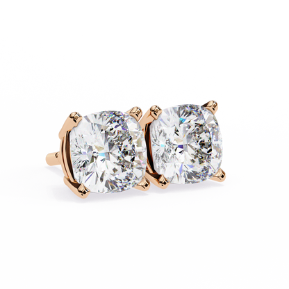 Dazzling Cushion Cut Lab Diamond Studs-2.33 CT