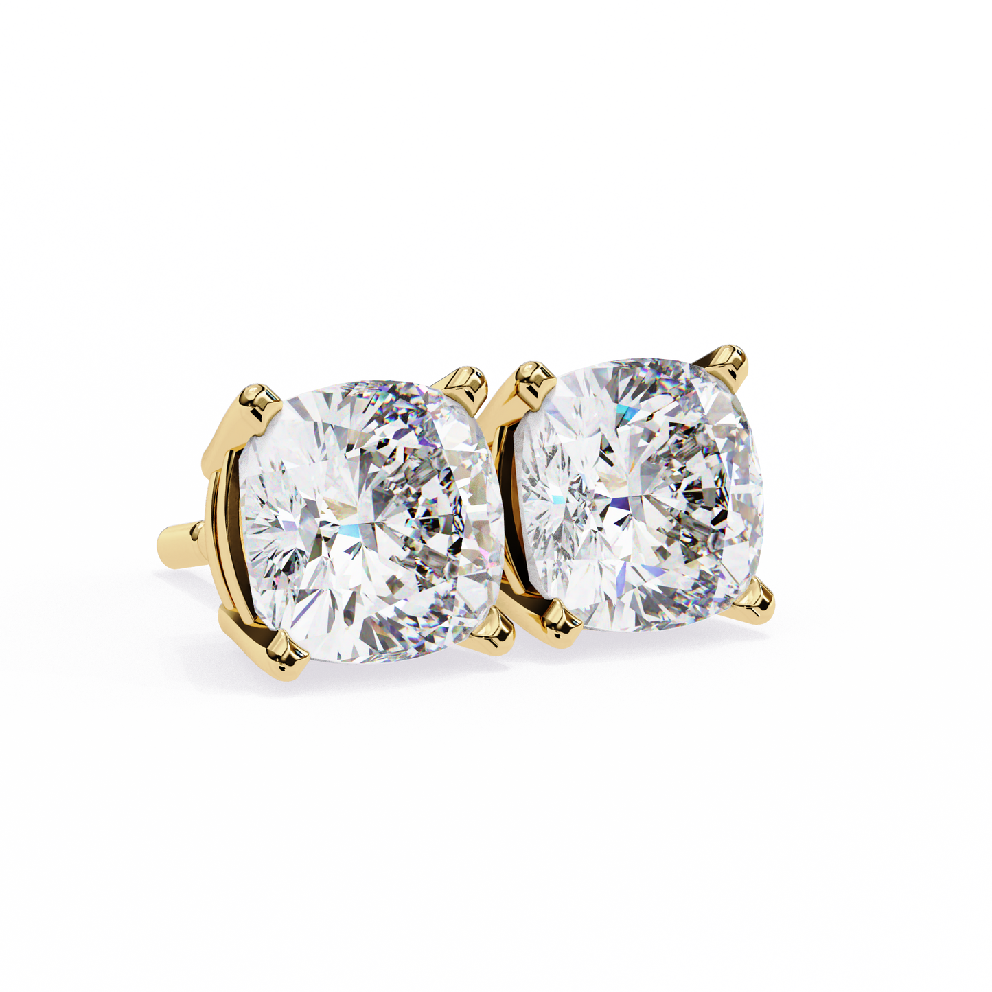 Dazzling Cushion Cut Lab Diamond Studs-2.33 CT