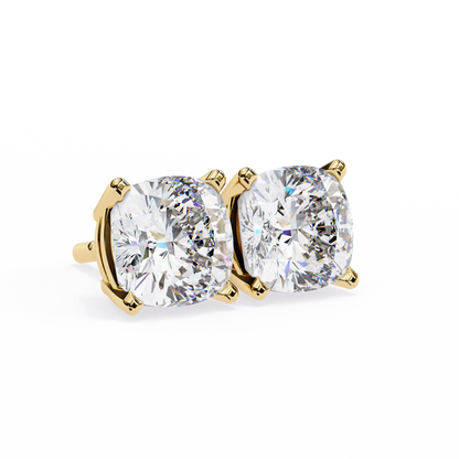 Dazzling Cushion Cut Lab Diamond Studs-2.33 CT