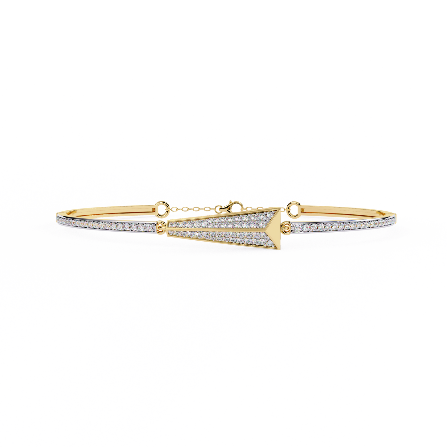 0.55ct Art Deco Lab Grown Diamond Arrow Bracelet