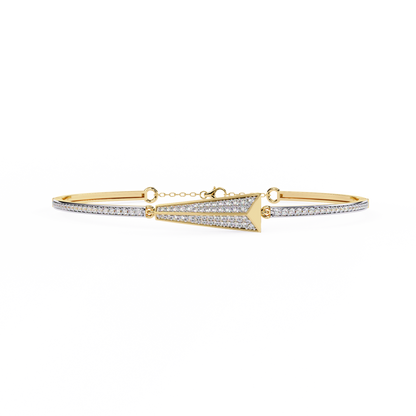 0.55ct Art Deco Lab Grown Diamond Arrow Bracelet