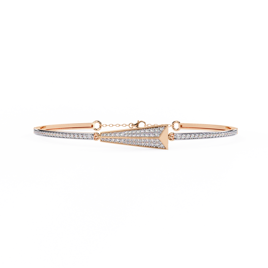 0.55ct Art Deco Lab Grown Diamond Arrow Bracelet