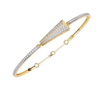 0.55ct Art Deco Lab Grown Diamond Arrow Bracelet
