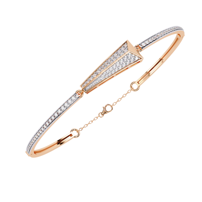 0.55ct Art Deco Lab Grown Diamond Arrow Bracelet