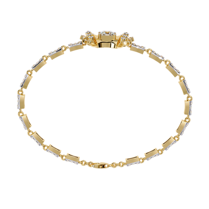 1.65 Ct Princess Bow Design Lab Grown Diamond Bracelet