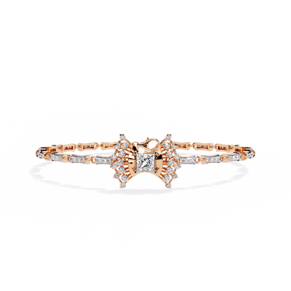 1.65 Ct Princess Bow Design Lab Grown Diamond Bracelet
