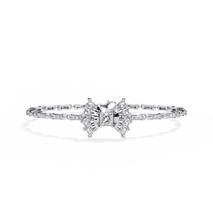 1.65 Ct Princess Bow Design Lab Grown Diamond Bracelet