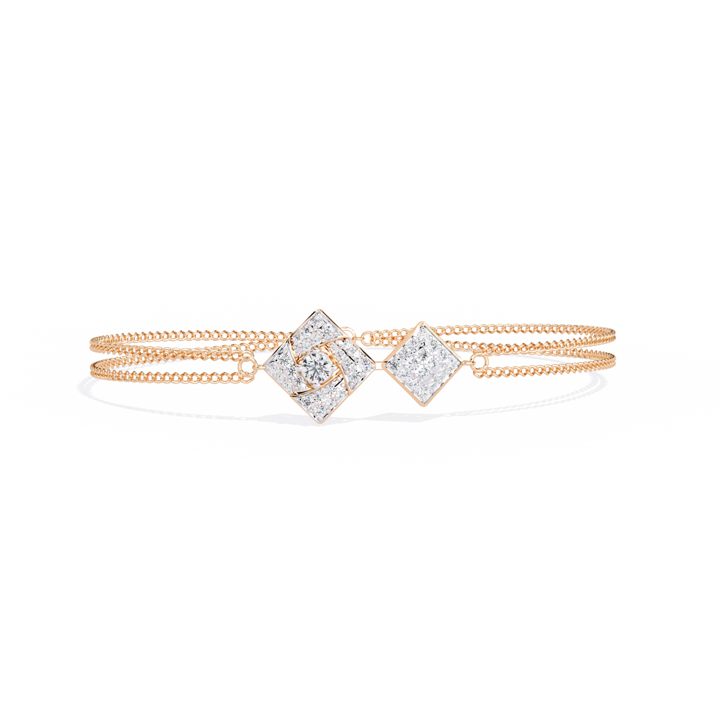 Sleek Modern Line lab Grown diamond Bracelet 0.54 Ct