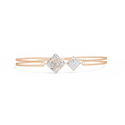 Sleek Modern Line lab Grown diamond Bracelet 0.54 Ct