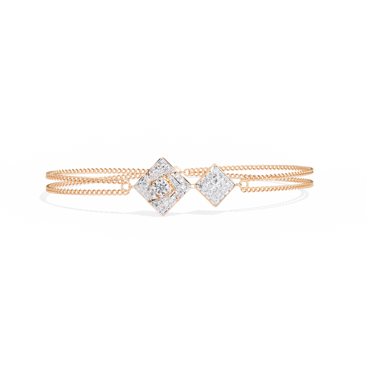 Sleek Modern Line lab Grown diamond Bracelet 0.54 Ct
