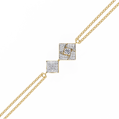 Sleek Modern Line lab Grown diamond Bracelet 0.54 Ct