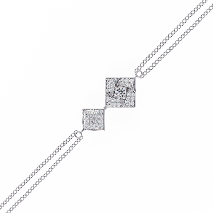 Sleek Modern Line lab Grown diamond Bracelet 0.54 Ct