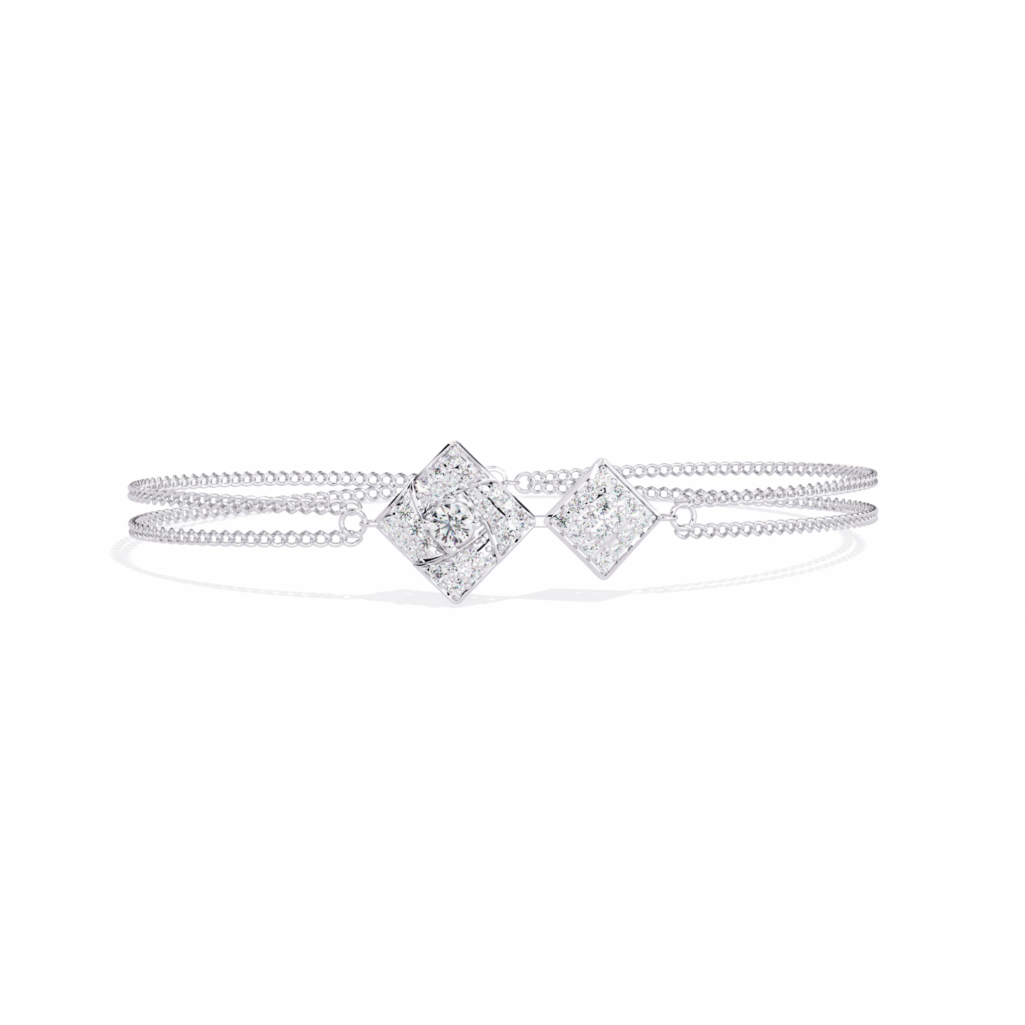 Sleek Modern Line lab Grown diamond Bracelet 0.54 Ct