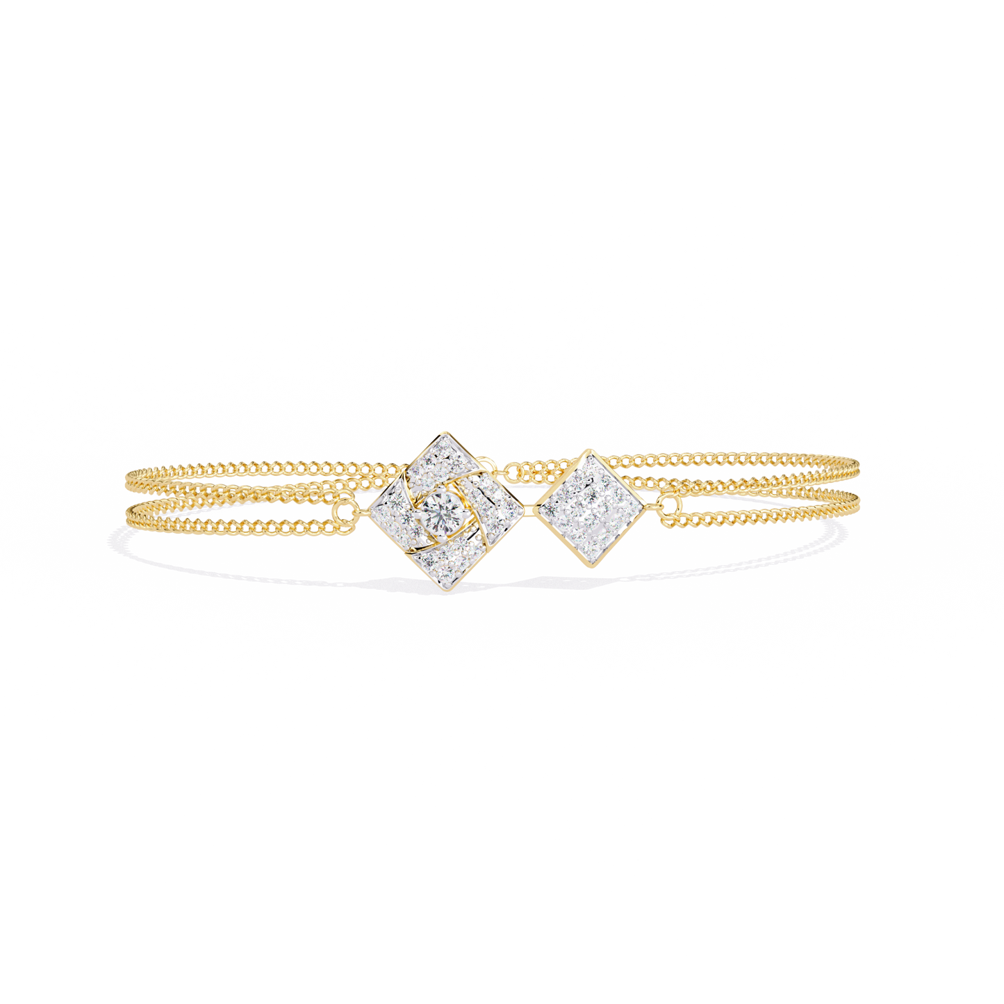 Sleek Modern Line lab Grown diamond Bracelet 0.54 Ct