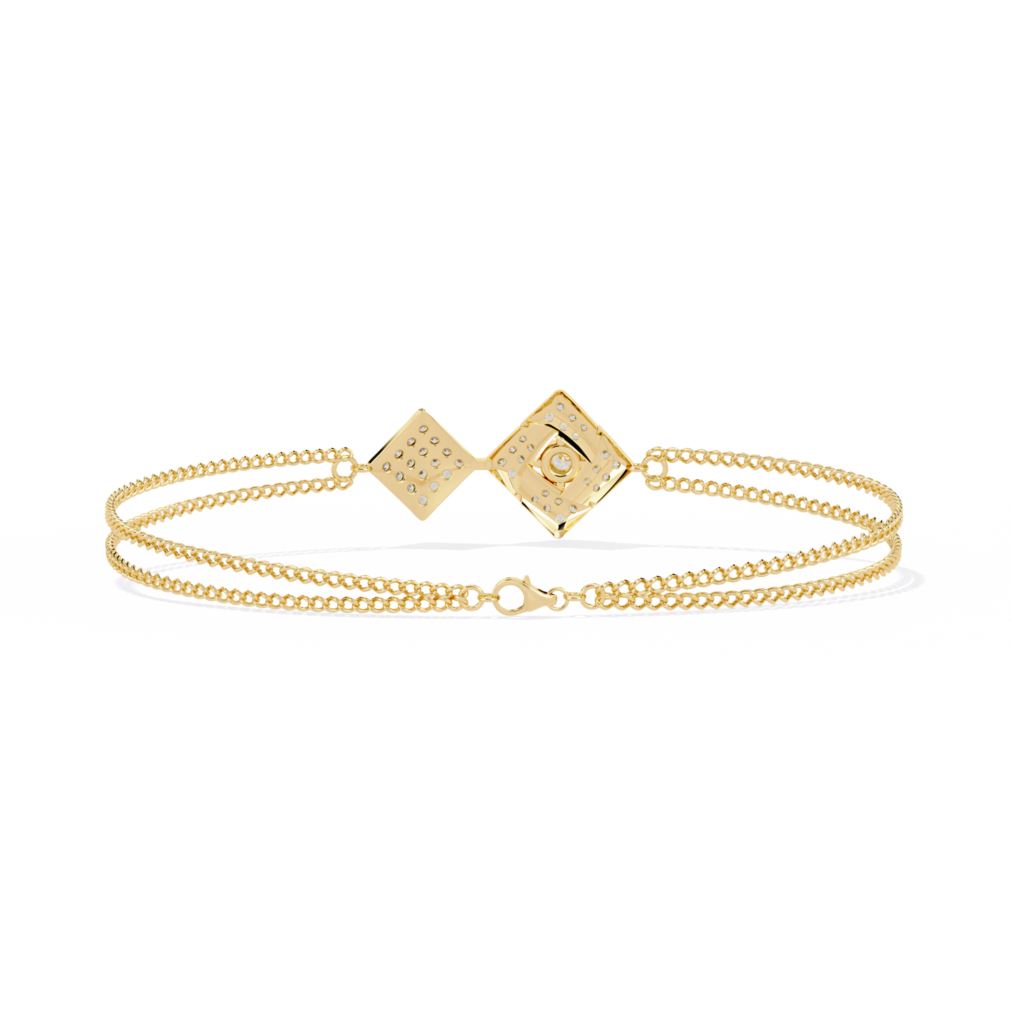 Sleek Modern Line lab Grown diamond Bracelet 0.54 Ct