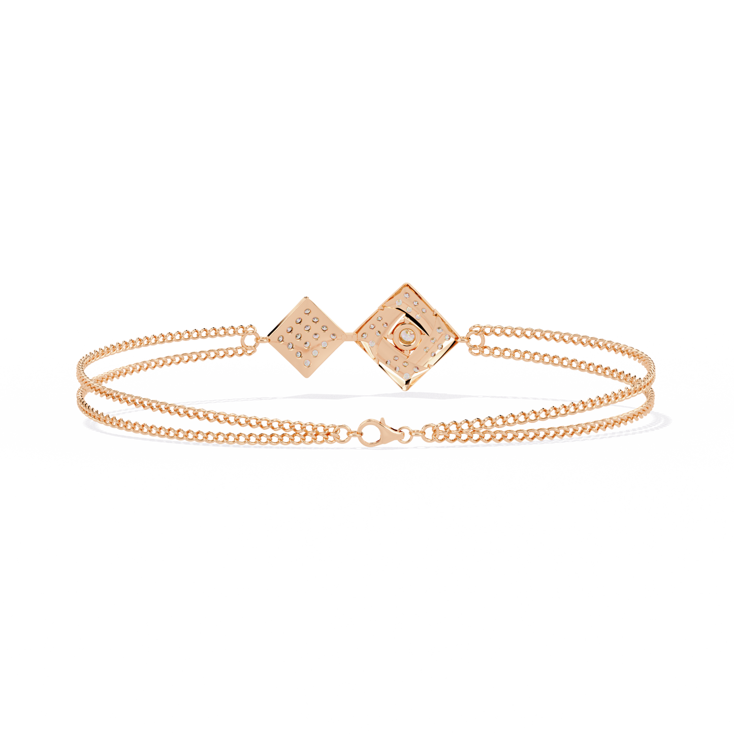 Sleek Modern Line lab Grown diamond Bracelet 0.54 Ct