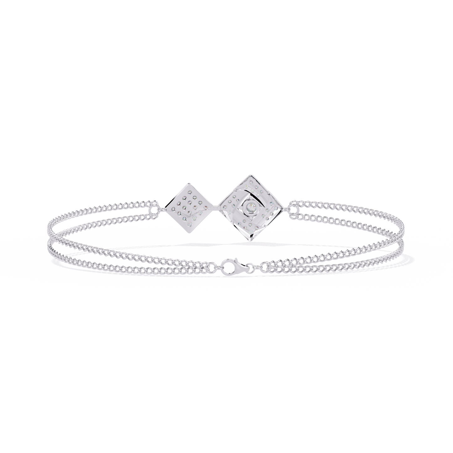 Sleek Modern Line lab Grown diamond Bracelet 0.54 Ct
