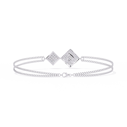 Sleek Modern Line lab Grown diamond Bracelet 0.54 Ct