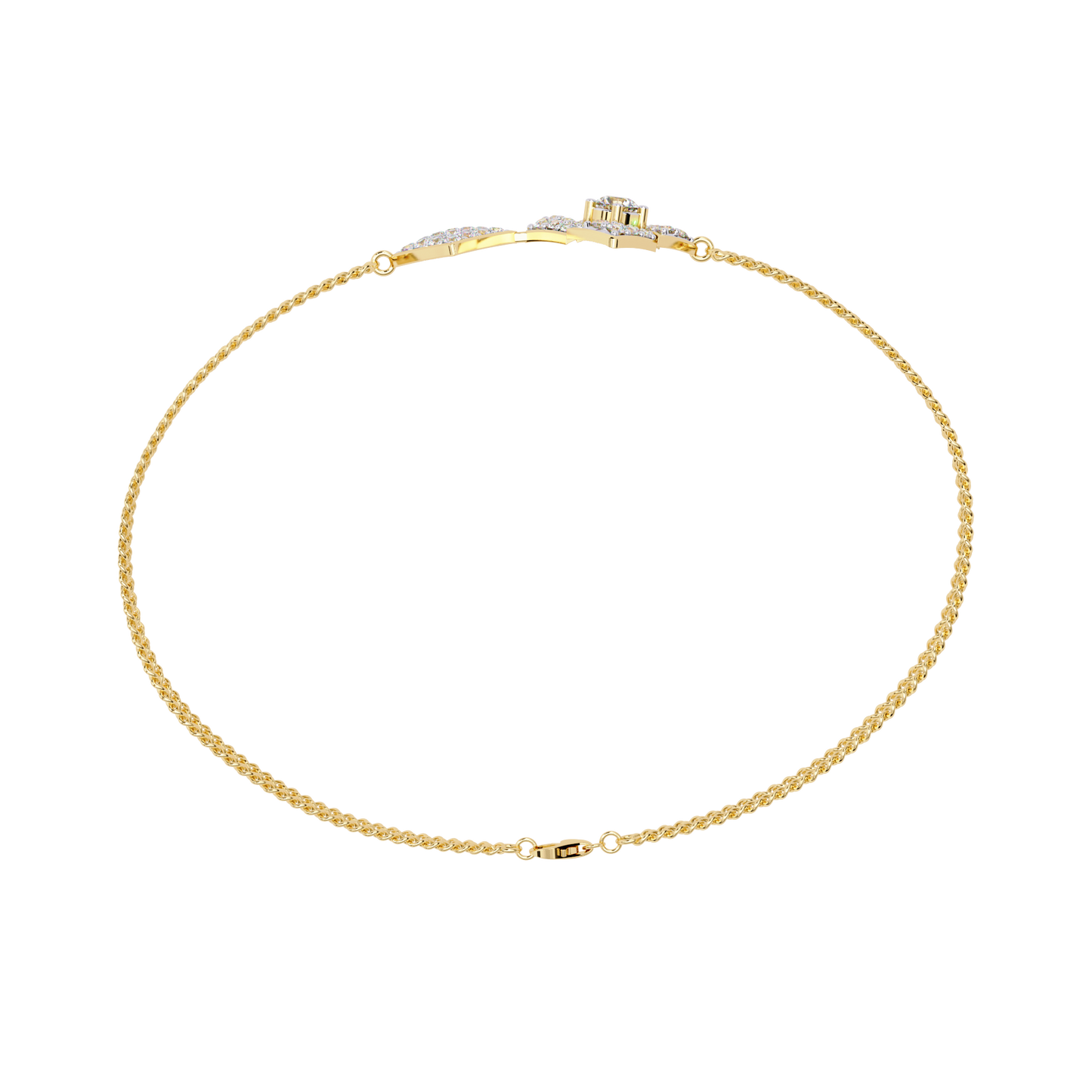 Sleek Modern Line lab Grown diamond Bracelet 0.54 Ct