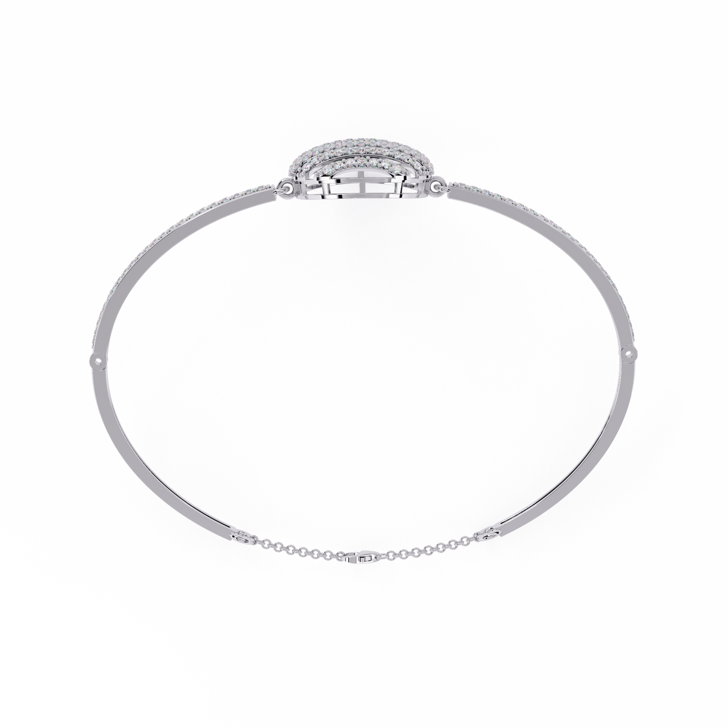 Luxury Radiant Sphere Lab grown  Diamond Bangle Bracelet