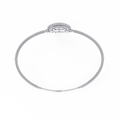 Luxury Radiant Sphere Lab grown  Diamond Bangle Bracelet