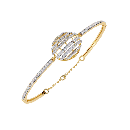 Luxury Radiant Sphere Lab grown  Diamond Bangle Bracelet