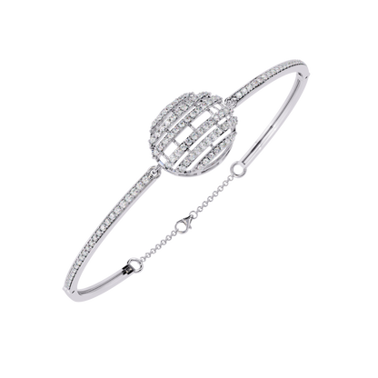 Luxury Radiant Sphere Lab grown  Diamond Bangle Bracelet