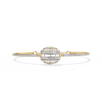 Luxury Radiant Sphere Lab grown  Diamond Bangle Bracelet