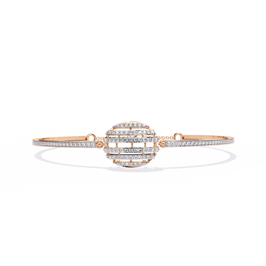 Luxury Radiant Sphere Lab grown  Diamond Bangle Bracelet