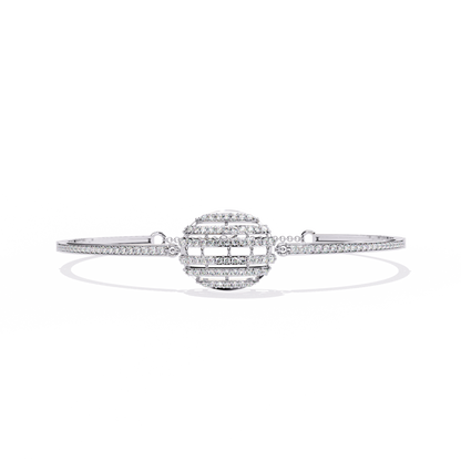 Luxury Radiant Sphere Lab grown  Diamond Bangle Bracelet